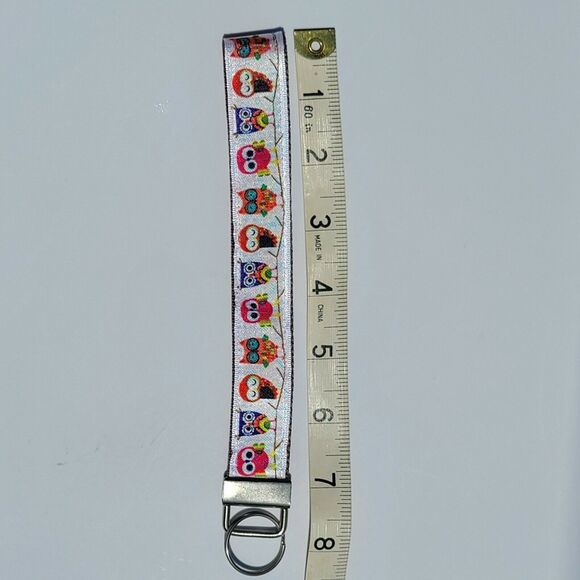 Key Chain Lanyard OWL Style Wrist Key Fob Handmade Colorful - Picture 4 of 4